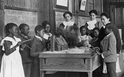 Teacher and Students at Whittier Primary School in Hampton, Virginia, ca. 1899