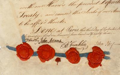 The Treaty of Paris, 1783 officially ended the Revolutionary War and established the boundaries of the United States.
