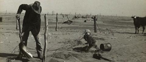 Dust Bowl Farmer in Cimarron County, Oklahoma, April 1936