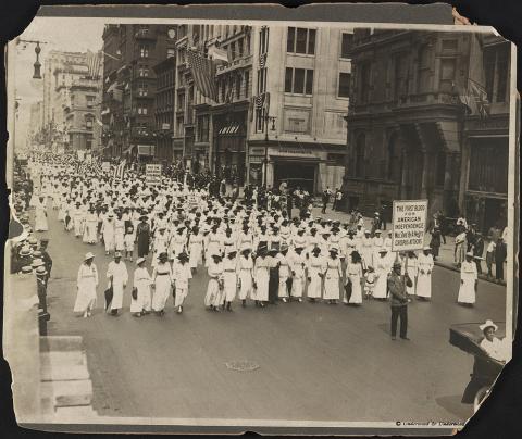Silent protest parade in New York [City] against the East St. Louis riots, 1917