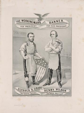 Campaign poster of the 1872 Republican presidential nominee Ulysses S. Grant