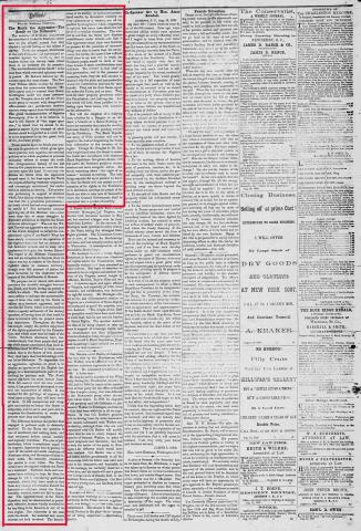 Newspaper article from the Anderson Intelligencer in October 1860