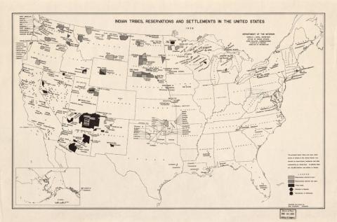 American Indian Tribes, Reservations and Settlements in the United States, 1939
