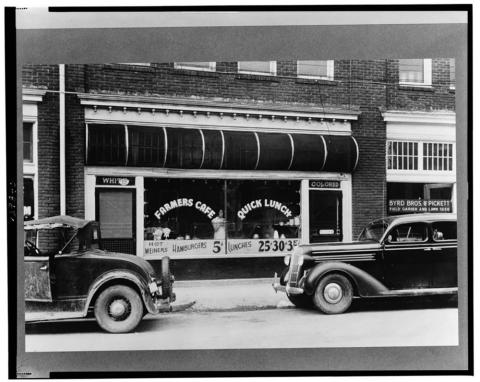 Segregated Cafe Near the Tobacco Market in Durham, North Carolina, May 1940