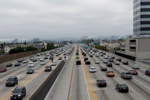 Traffic on Interstate 405 in Los Angeles, California