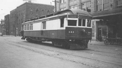 A railroad car for the Waterloo, Cedar Falls & Northern Railway