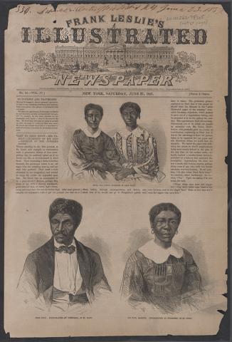 Illustrated Portraits of Dred Scott and His Family, Harriet, Eliza and Lizzie, 1857