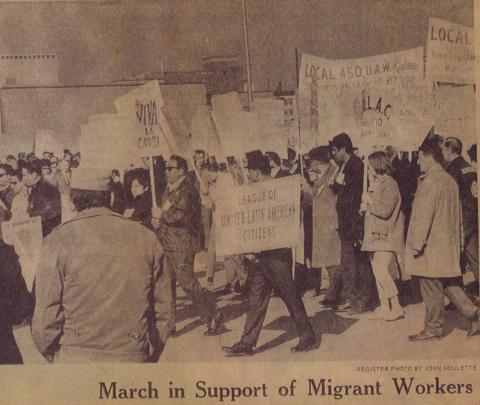 March in Support of Migrant Workers in Des Moines, Iowa, February 1969