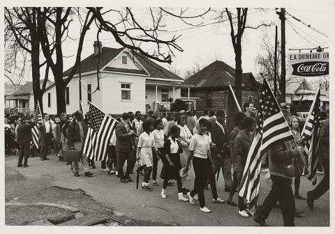 Participants at a Civil Rights March from Selma to Montgomery, Alabama, 1965