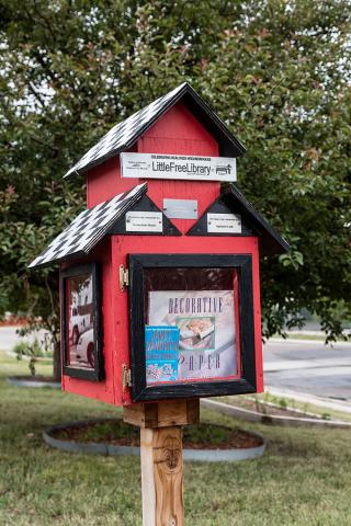 A "Birdhouse Library" in Cheyenne, Wyoming, July 21, 2015