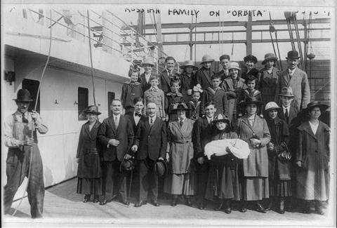 Russian Family of Refugees Arriving in New York, September 16, 1921