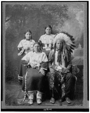 Sioux Family from Rosebud Indian Reservation in South Dakota, 1910