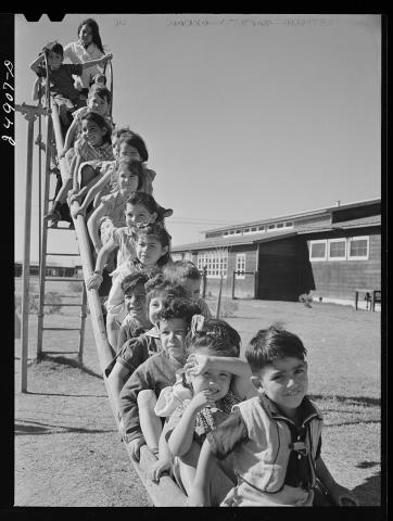 Nursery School Children on the Playground at Robstown Camp in Texas, January 1942