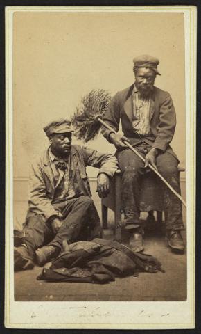 "Occupational Portrait of Two African American Chimney Sweeps," between 1860 and 1870