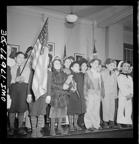 “Pledge of Allegiance” ceremony at a New York Public School in 1943.
