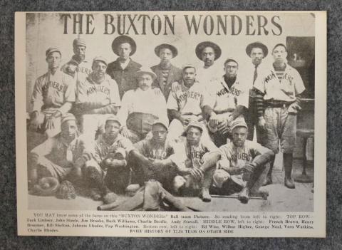 The Buxton Wonders were an all-black baseball team that traveled across the country to play.