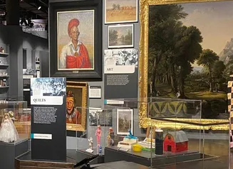 A wide shot of the Visible Vault exhibit