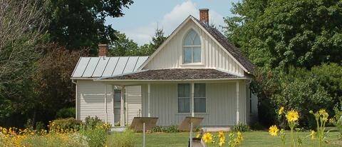 The American Gothic House in Eldon, Iowa