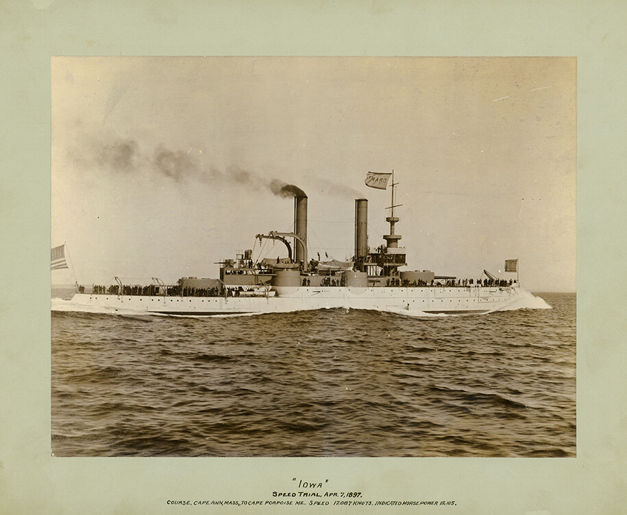 USS Iowa Speed Trial 1897.