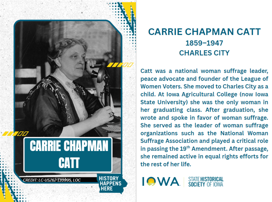 Carrie Chapman Catt, Bio and Picture