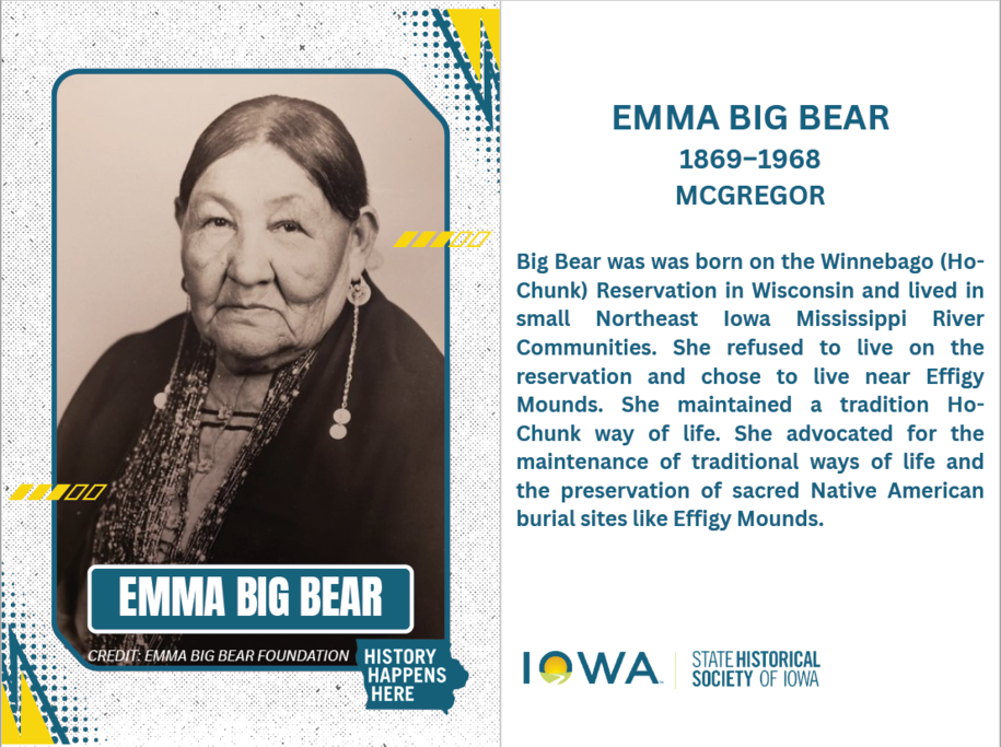 Emma Big Bear, Portrait and Bio