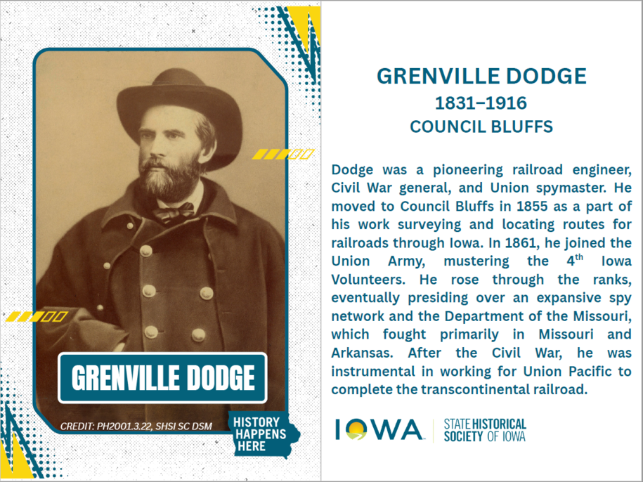 Grenville Dodge, Portrait and Biography