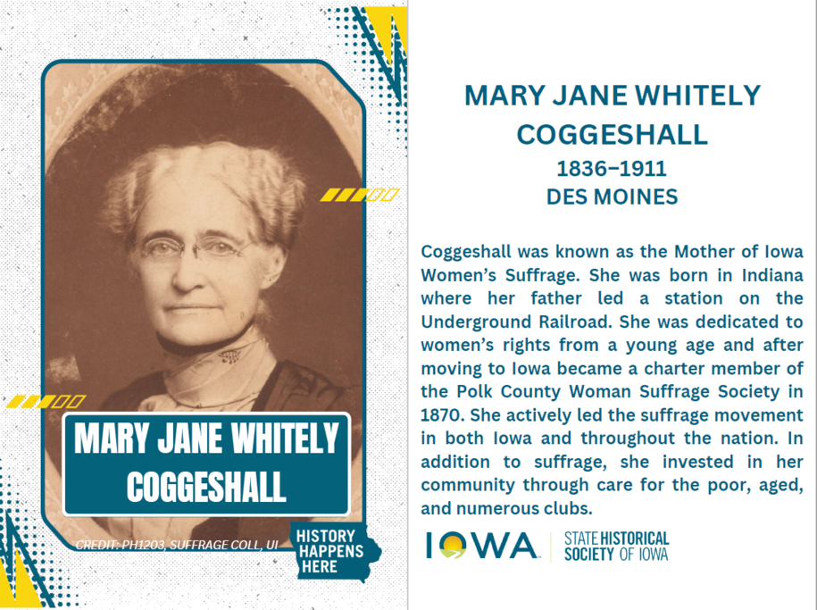 Mary Jane Whitely Coggeshall, Bio and Picture