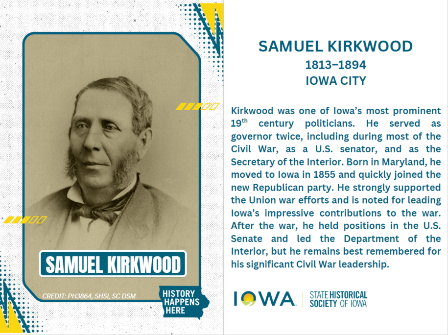 Samuel Kirkwood, Bio and Picture